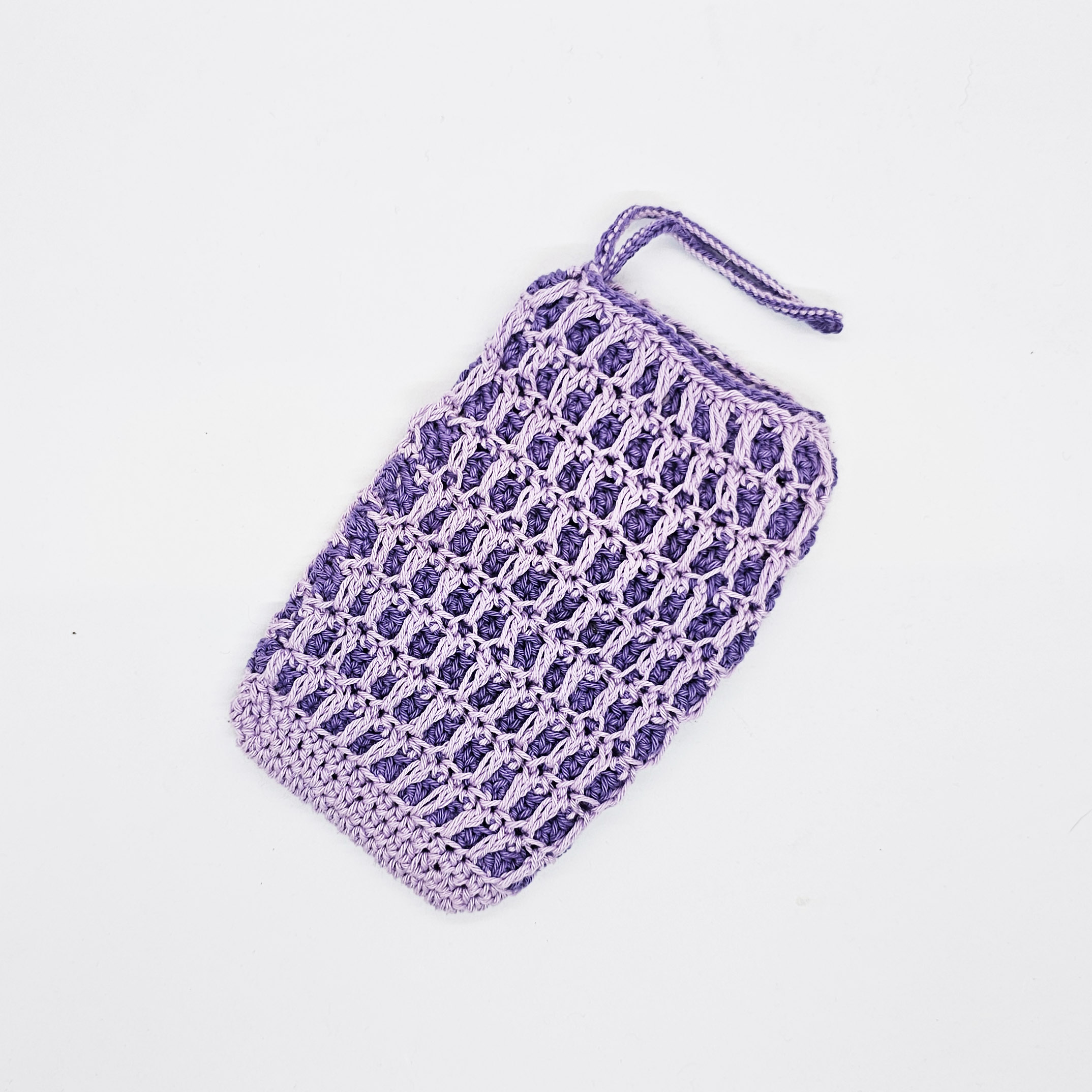 szydelkowe etui na telefon fioletowe (3)