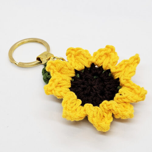 szydelkowy breloczek kwiaty slonecznik (2)